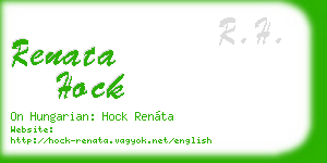 renata hock business card